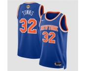 Men's New Yok Knicks #32 Karl-Anthony Blue 2026 Finals Patch Icon Edition Stitched Basketball Jersey