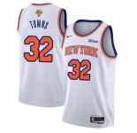 Men's New Yok Knicks #32 Karl-Anthony Towns White 2026 Finals Patch Association Edition Stitched Basketball Jersey