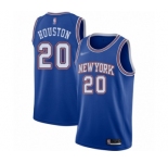 Men's New York Knicks #20 Allan Houston Authentic Blue Basketball Jersey - Statement Edition