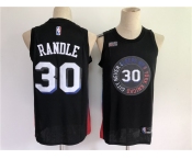 Men's New York Knicks #30 Julius Randle Black Basketball Jersey 2021 New