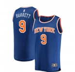 Men's New York Knicks #9 Barrett Swingman Royal Blue Basketball Jersey - Icon Edition