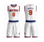 Men's New York Knicks #9 RJ Barrett Authentic White Basketball Suit Jersey - Association Edition