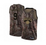 Men's New York Knicks #9 RJ Barrett Swingman Camo Realtree Collection Basketball Jersey