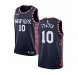 Men's Nike New York Knicks #10 Walt Frazier Swingman Navy Blue NBA Jersey - 2018-19 City Edition