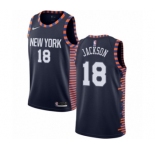 Men's Nike New York Knicks #18 Phil Jackson Swingman Navy Blue NBA Jersey - 2018-19 City Edition