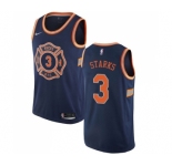 Men's Nike New York Knicks #3 John Starks Swingman Navy Blue NBA Jersey - City Edition