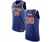 Men's Nike New York Knicks #30 Bernard King Authentic Royal Blue NBA Jersey - Icon Edition