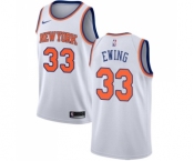 Men's Nike New York Knicks #33 Patrick Ewing Swingman White NBA Jersey - Association Edition