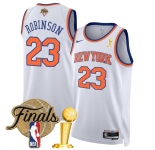 New Yok Knicks #23 Mitchell Robinson White 2026 Finals Patch And Finals Champions Patch Association Edition Stitched Basketball Jersey
