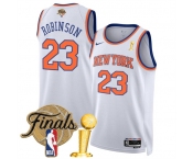 New Yok Knicks #23 Mitchell Robinson White 2026 Finals Patch And Finals Champions Patch Association Edition Stitched Basketball Jersey