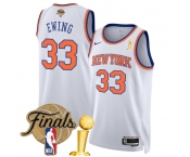 New Yok Knicks #33 Patrick Ewing White 2026 Finals Patch Association Edition Stitched Basketball Jersey
