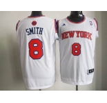 nba new york knicks #8 smith white[revolution 30 swingman]