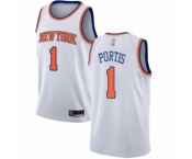 Women's New York Knicks #1 Bobby Portis Swingman White Basketball Jersey - Association Edition