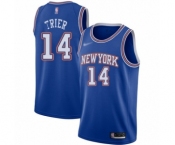 Women's New York Knicks #14 Allonzo Trier Swingman Blue Basketball Jersey - Statement Edition