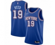 Women's New York Knicks #19 Willis Reed Authentic Blue Basketball Jersey - Statement Edition