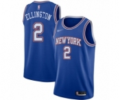 Women's New York Knicks #2 Wayne Ellington Authentic Blue Basketball Jersey - Statement Edition