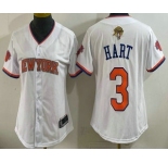 Women's New York Knicks #3 Josh Hart White 2026 Finals Patch Stitched Baseball Jersey