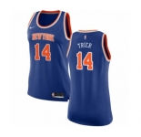 Women's Nike New York Knicks #14 Allonzo Trier Authentic Royal Blue NBA Jersey - Icon Edition