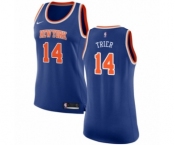 Women's Nike New York Knicks #14 Allonzo Trier Authentic Royal Blue NBA Jersey - Icon Edition