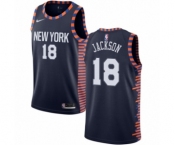 Women's Nike New York Knicks #18 Phil Jackson Swingman Navy Blue NBA Jersey - 2018-19 City Edition