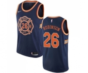 Women's Nike New York Knicks #26 Mitchell Robinson Swingman Navy Blue NBA Jersey - City Edition