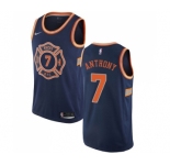 Women's Nike New York Knicks #7 Carmelo Anthony Swingman Navy Blue NBA Jersey - City Edition