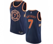 Women's Nike New York Knicks #7 Carmelo Anthony Swingman Navy Blue NBA Jersey - City Edition