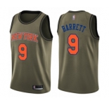 Youth New York Knicks #9 RJ Barrett Swingman Green Salute to Service Basketball Jersey