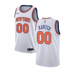 Youth Nike New York Knicks #00 Enes Kanter Authentic White NBA Jersey - Association Edition