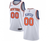 Youth Nike New York Knicks #00 Enes Kanter Authentic White NBA Jersey - Association Edition