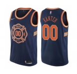 Youth Nike New York Knicks #00 Enes Kanter Swingman Navy Blue NBA Jersey - City Edition