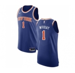 Youth Nike New York Knicks #1 Emmanuel Mudiay Authentic Royal Blue NBA Jersey - Icon Edition
