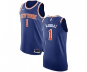 Youth Nike New York Knicks #1 Emmanuel Mudiay Authentic Royal Blue NBA Jersey - Icon Edition