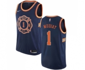 Youth Nike New York Knicks #1 Emmanuel Mudiay Swingman Navy Blue NBA Jersey - City Edition