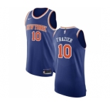 Youth Nike New York Knicks #10 Walt Frazier Authentic Royal Blue NBA Jersey - Icon Edition