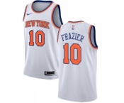 Youth Nike New York Knicks #10 Walt Frazier Swingman White NBA Jersey - Association Edition