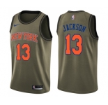 Youth Nike New York Knicks #13 Mark Jackson Swingman Green Salute to Service NBA Jersey
