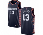 Youth Nike New York Knicks #13 Mark Jackson Swingman Navy Blue NBA Jersey - 2018-19 City Edition