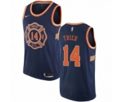 Youth Nike New York Knicks #14 Allonzo Trier Swingman Navy Blue NBA Jersey - City Edition