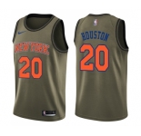 Youth Nike New York Knicks #20 Allan Houston Swingman Green Salute to Service NBA Jersey