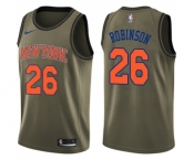 Youth Nike New York Knicks #26 Mitchell Robinson Swingman Green Salute to Service NBA Jersey
