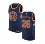 Youth Nike New York Knicks #26 Mitchell Robinson Swingman Navy Blue NBA Jersey - City Edition