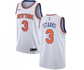 Youth Nike New York Knicks #3 John Starks Authentic White NBA Jersey - Association Edition