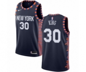 Youth Nike New York Knicks #30 Bernard King Swingman Navy Blue NBA Jersey - 2018-19 City Edition