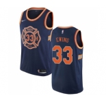 Youth Nike New York Knicks #33 Patrick Ewing Swingman Navy Blue NBA Jersey - City Edition