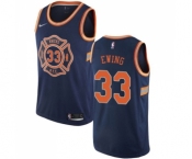 Youth Nike New York Knicks #33 Patrick Ewing Swingman Navy Blue NBA Jersey - City Edition