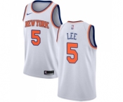 Youth Nike New York Knicks #5 Courtney Lee Swingman White NBA Jersey - Association Edition