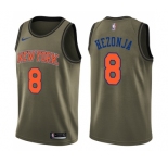 Youth Nike New York Knicks #8 Mario Hezonja Swingman Green Salute to Service NBA Jersey