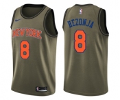 Youth Nike New York Knicks #8 Mario Hezonja Swingman Green Salute to Service NBA Jersey