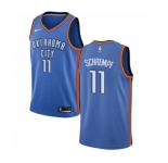 Men's Nike Oklahoma City Thunder #11 Detlef Schrempf Swingman Royal Blue Road NBA Jersey - Icon Edition